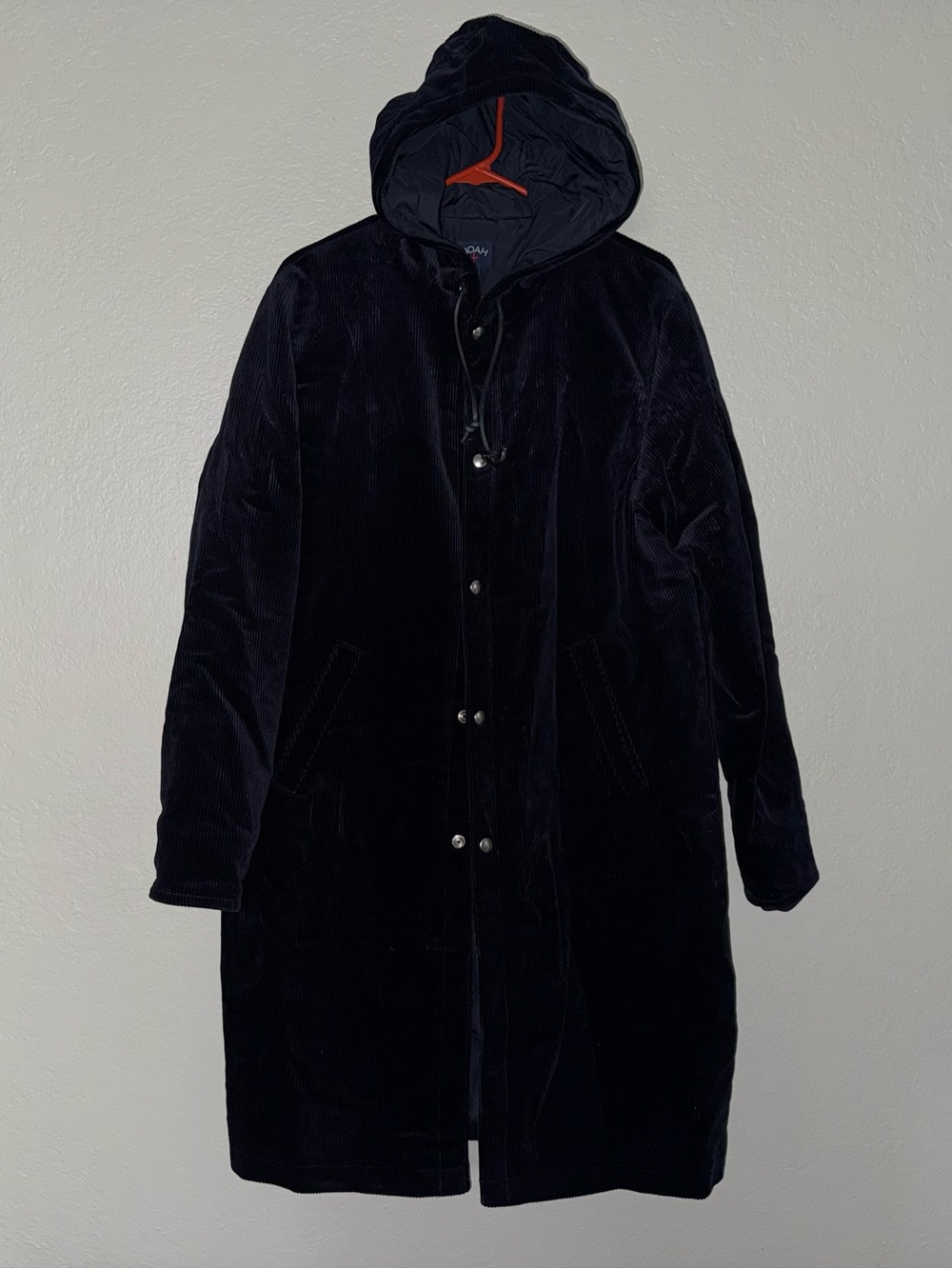 Noah ny New York nyc cross country 🏃 parka jacket 🧥 Corduroy Hooded Trench Coat